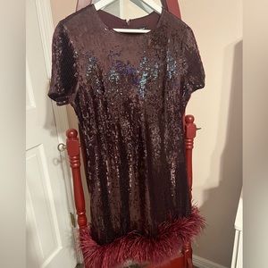 Beautiful Burgundy Sequin Dress